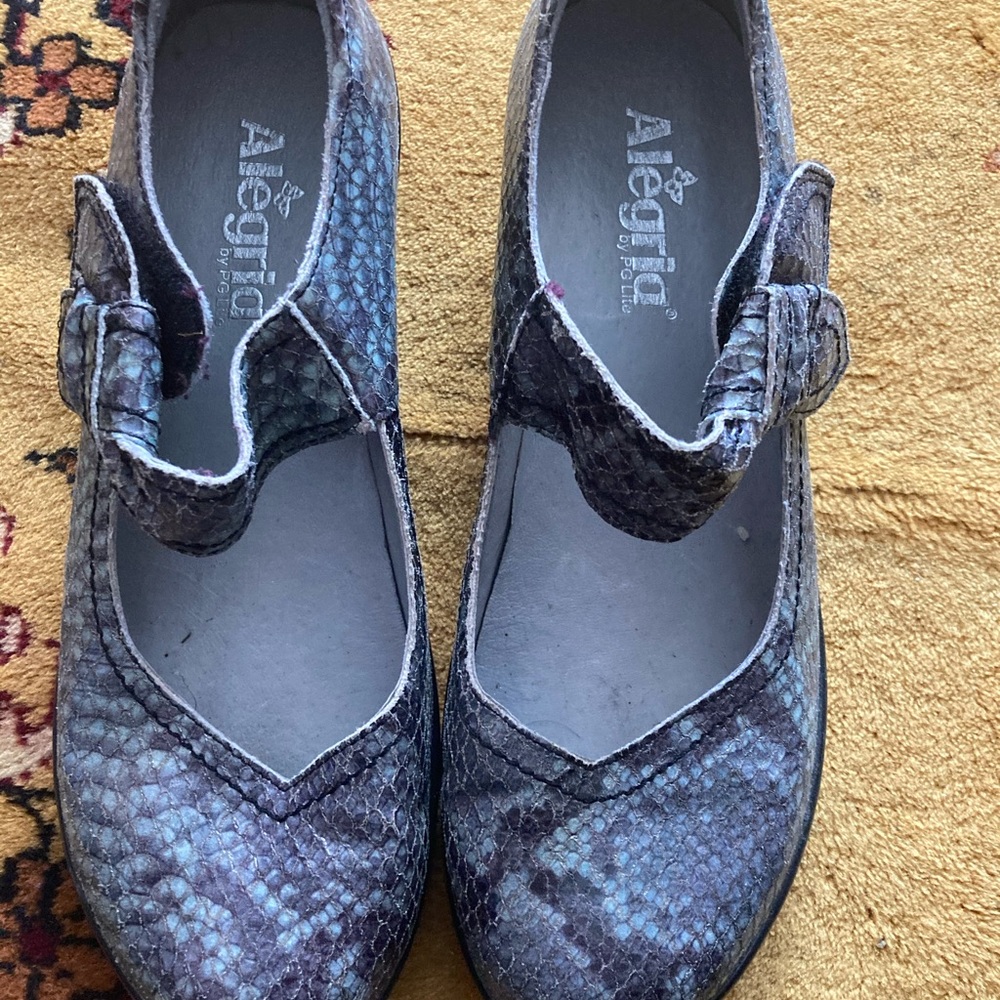Alegria snake print Mary Janes